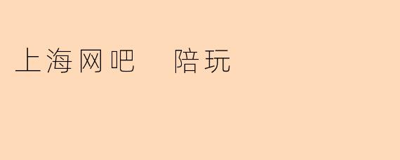 上海网吧 陪玩